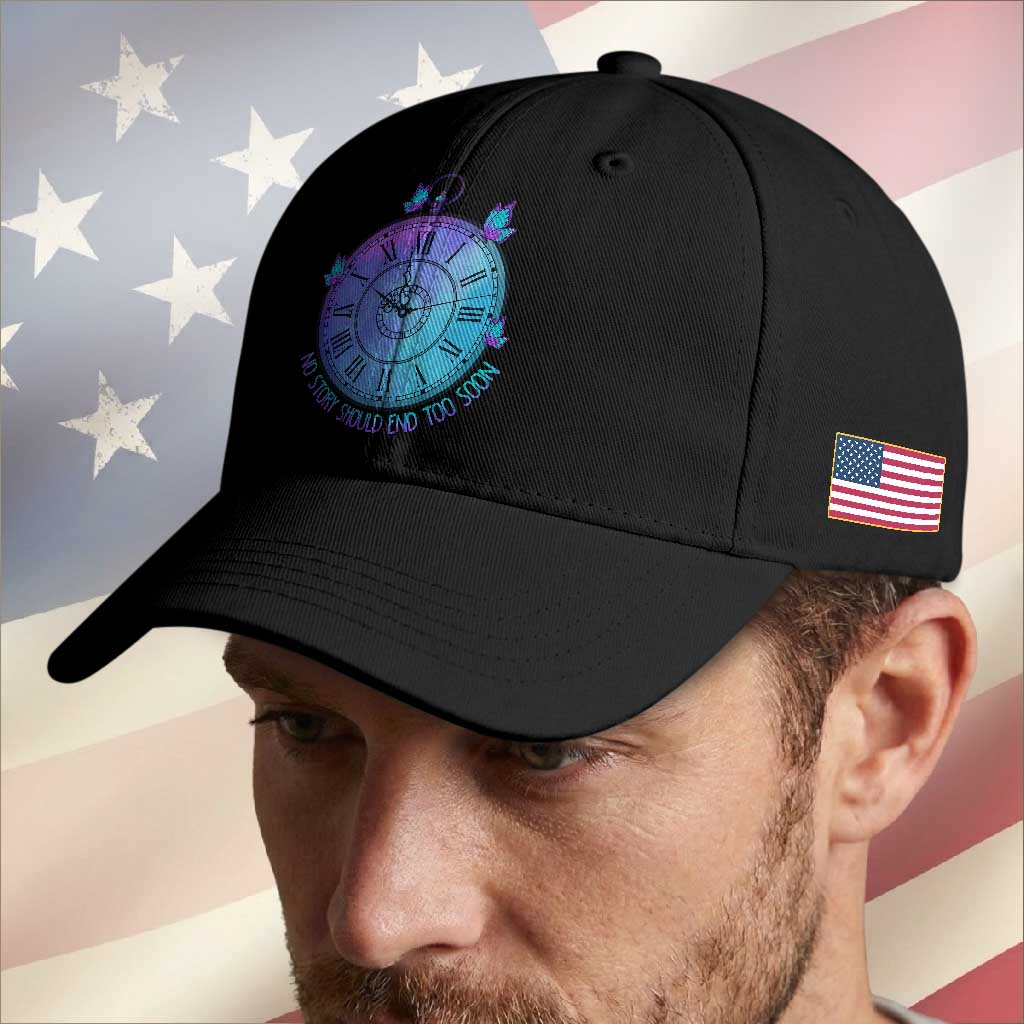 Suicide Prevention Awareness Baseball Cap No Story Should End Too Soon Butterfly Clock
