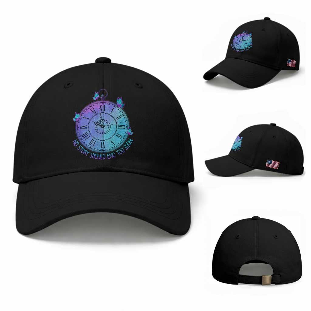 Suicide Prevention Awareness Baseball Cap No Story Should End Too Soon Butterfly Clock