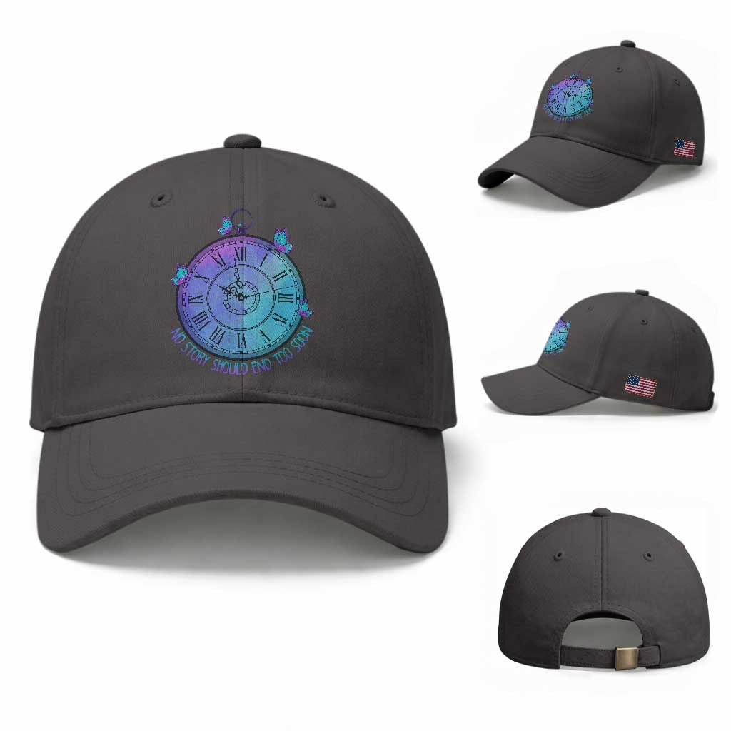 Suicide Prevention Awareness Baseball Cap No Story Should End Too Soon Butterfly Clock