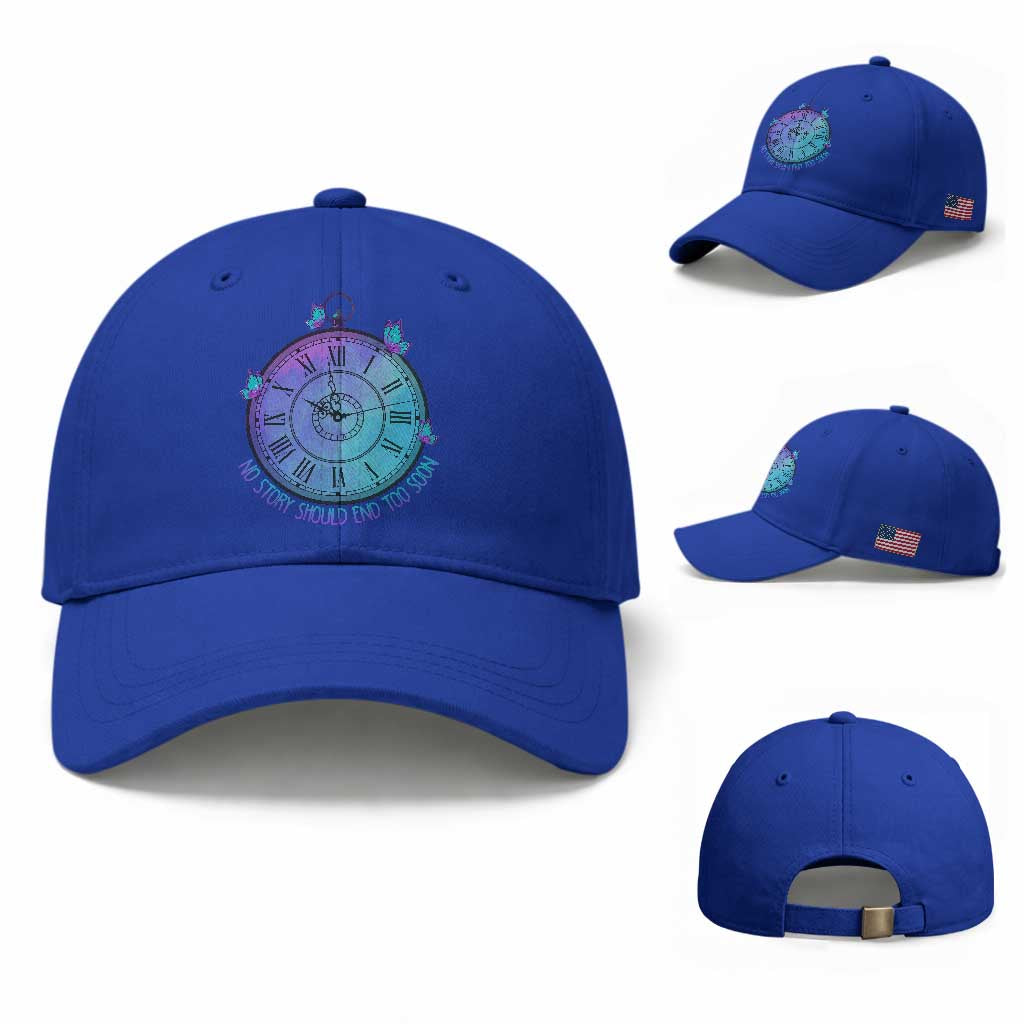 Suicide Prevention Awareness Baseball Cap No Story Should End Too Soon Butterfly Clock