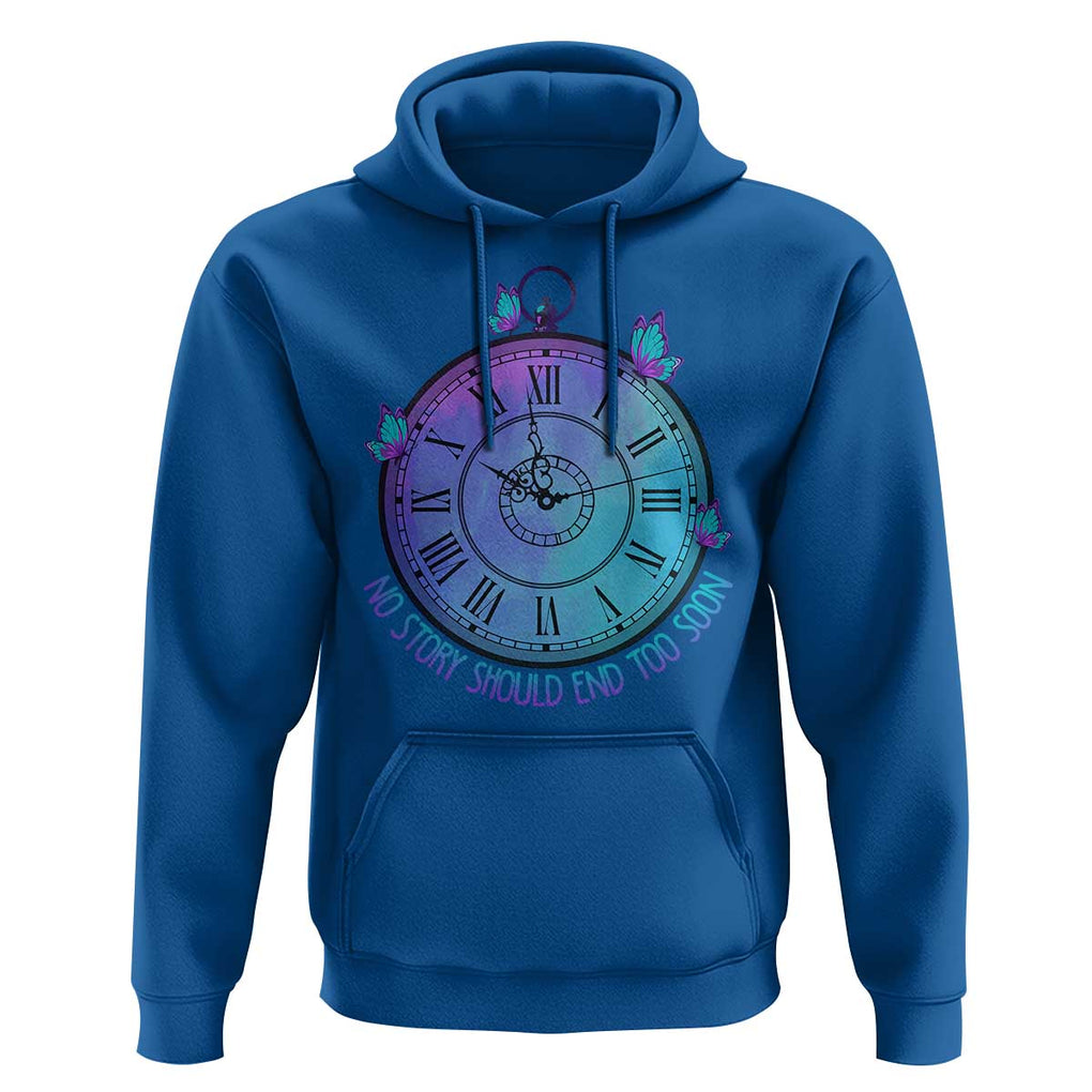 Suicide Prevention Awareness Hoodie No Story Should End Too Soon Butterfly Clock TS11 Royal Blue Print Your Wear