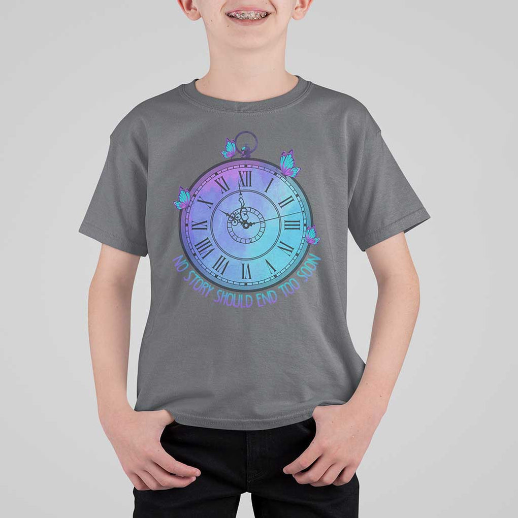 Suicide Prevention Awareness T Shirt For Kid No Story Should End Too Soon Butterfly Clock TS11 Charcoal Print Your Wear