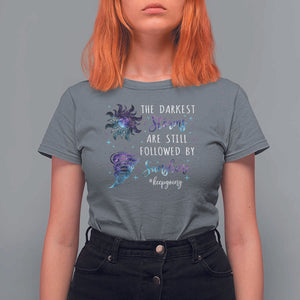 Suicide Prevention Awareness T Shirt For Women The Darkest Storms Are Still Followed By Sunshine Keepgoing Semicolon TS11 Charcoal Print Your Wear