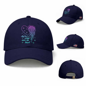 Suicide Prevention Awareness Baseball Cap My Son's Wings Cover My Heart Butterfly
