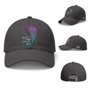 Suicide Prevention Awareness Baseball Cap My Son's Wings Cover My Heart Butterfly