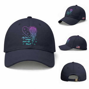Suicide Prevention Awareness Baseball Cap My Son's Wings Cover My Heart Butterfly