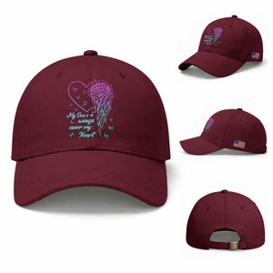Suicide Prevention Awareness Baseball Cap My Son's Wings Cover My Heart Butterfly