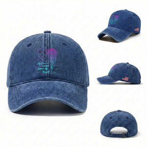 Suicide Prevention Awareness Washed Cotton Baseball Cap My Son's Wings Cover My Heart Butterfly
