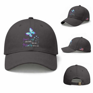 Suicide Prevention Awareness Baseball Cap Your Wings Are Ready But Our Hearts Were Not Butterfly
