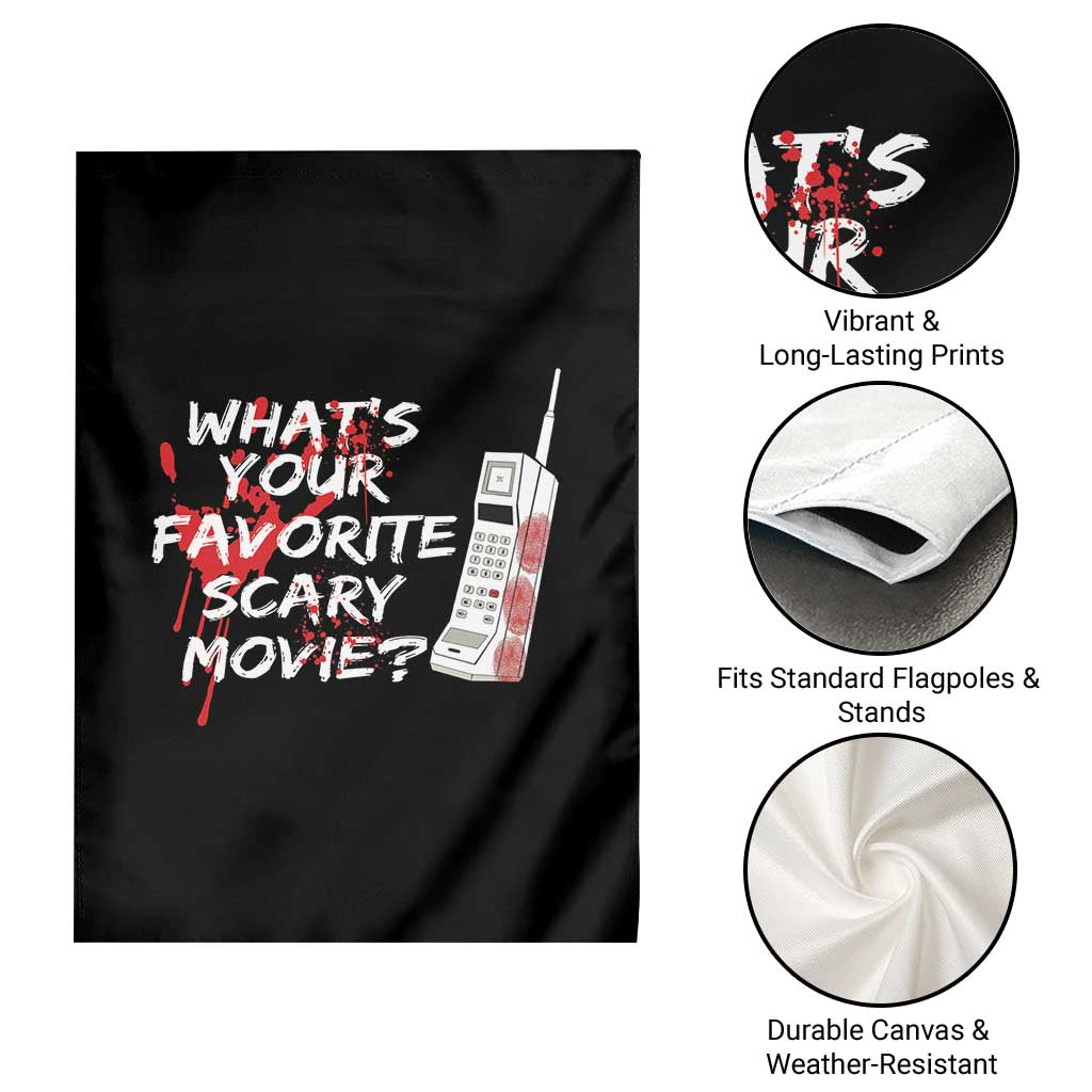 Funny Whats Your Favorite Scary Movie Garden Flag Halloween Horror Film Lover TS11 Print Your Wear