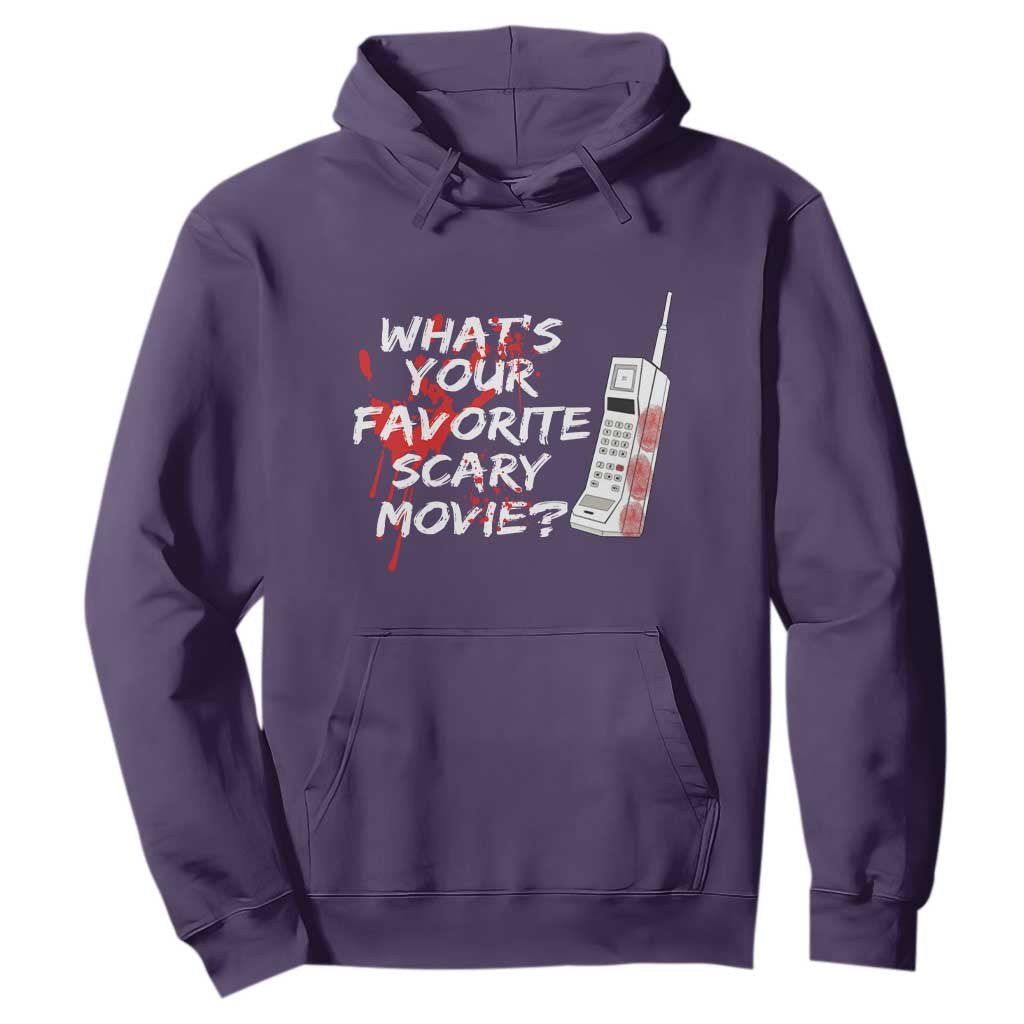 Funny Whats Your Favorite Scary Movie Hoodie Halloween Horror Film Lover TS11 Purple Print Your Wear