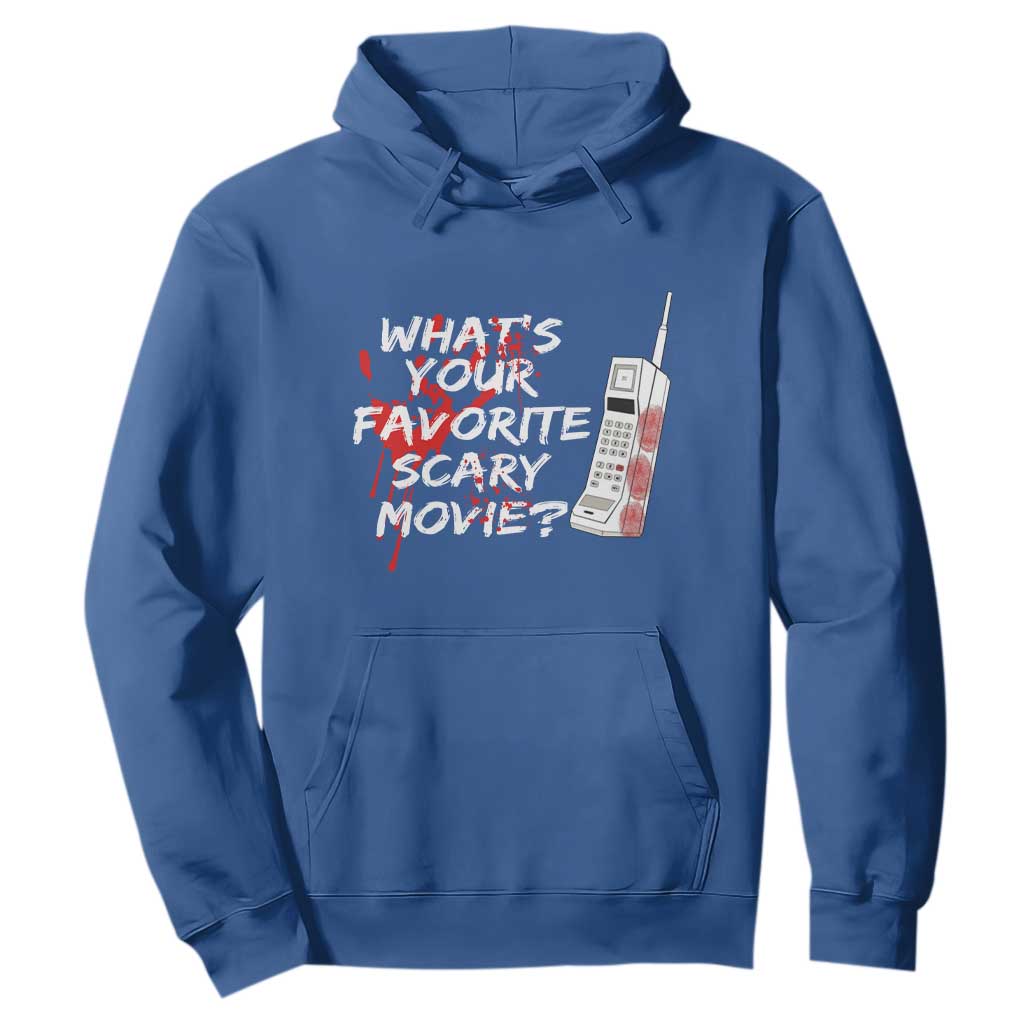 Funny Whats Your Favorite Scary Movie Hoodie Halloween Horror Film Lover TS11 Royal Blue Print Your Wear