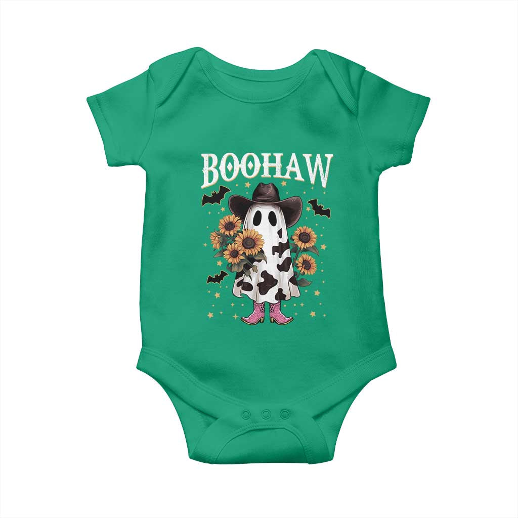 Funny Boohaw Halloween Western Cowboy Ghost Baby Onesie TS11 Irish Green Print Your Wear