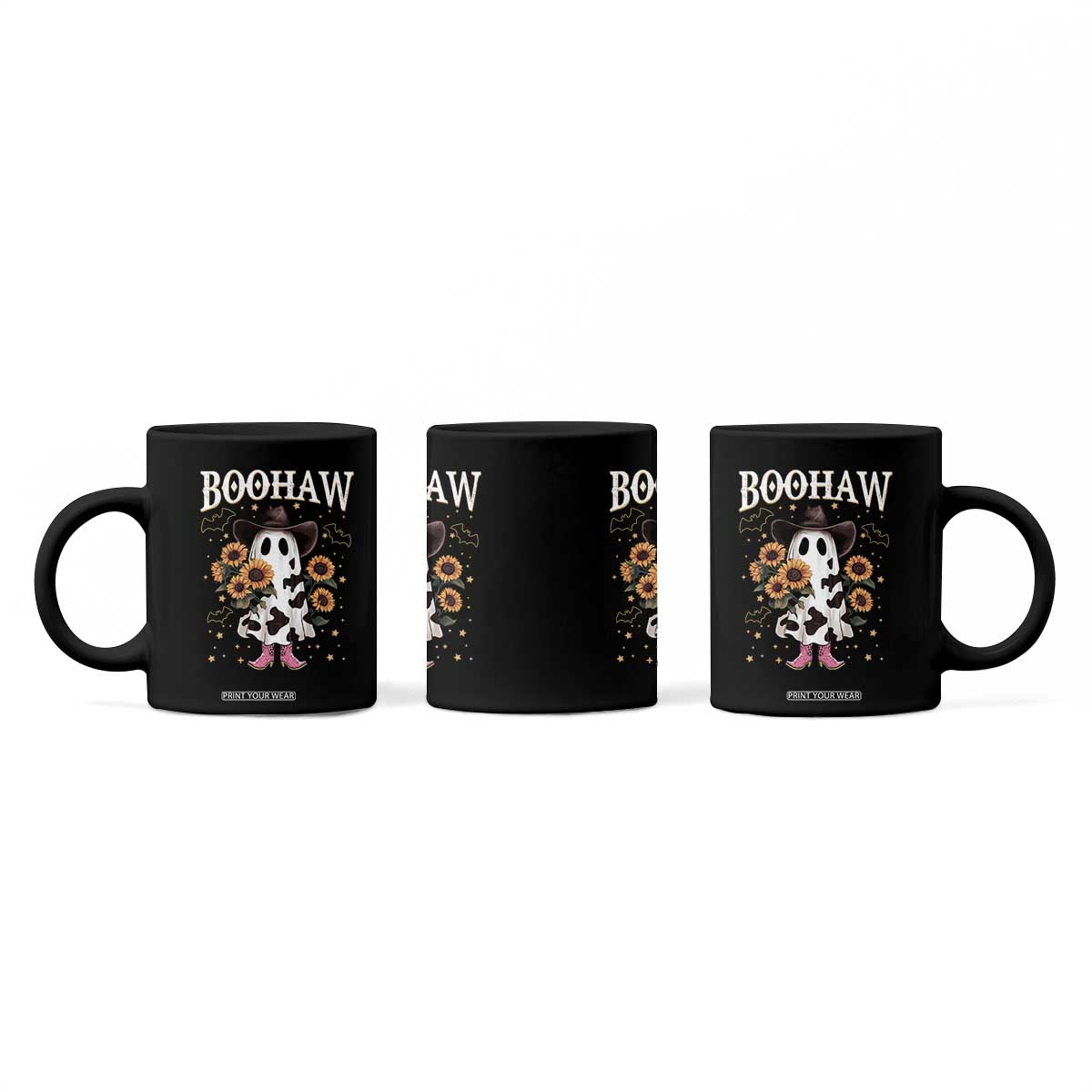 Funny Boohaw Halloween Western Cowboy Ghost Coffee Mug TS11 Print Your Wear