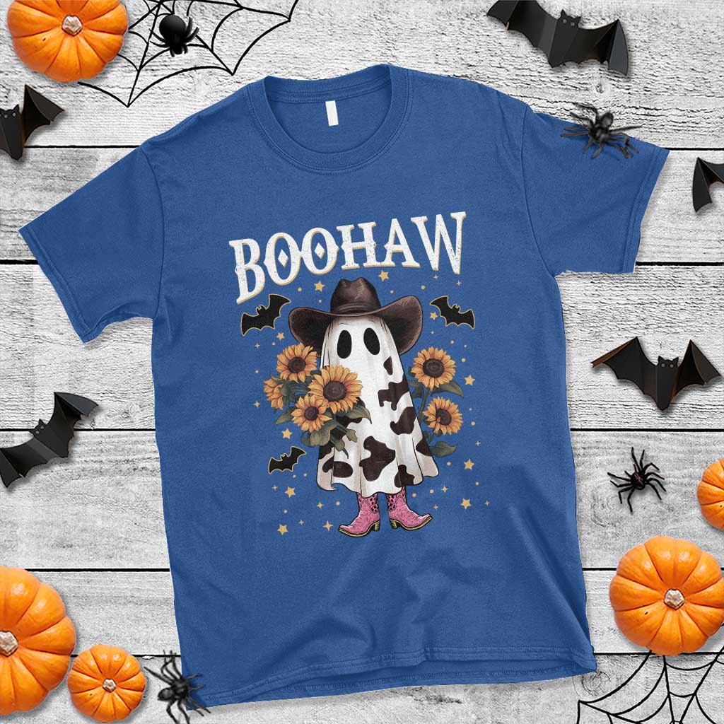 Funny Boohaw Halloween Western Cowboy Ghost T Shirt TS11 Royal Blue Print Your Wear