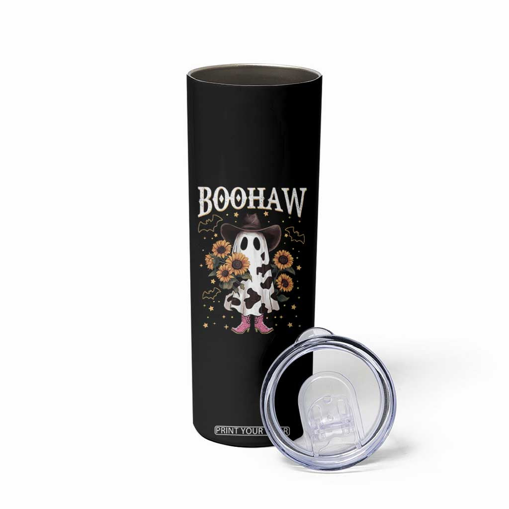 Funny Boohaw Halloween Western Cowboy Ghost Skinny Tumbler TS11 Print Your Wear
