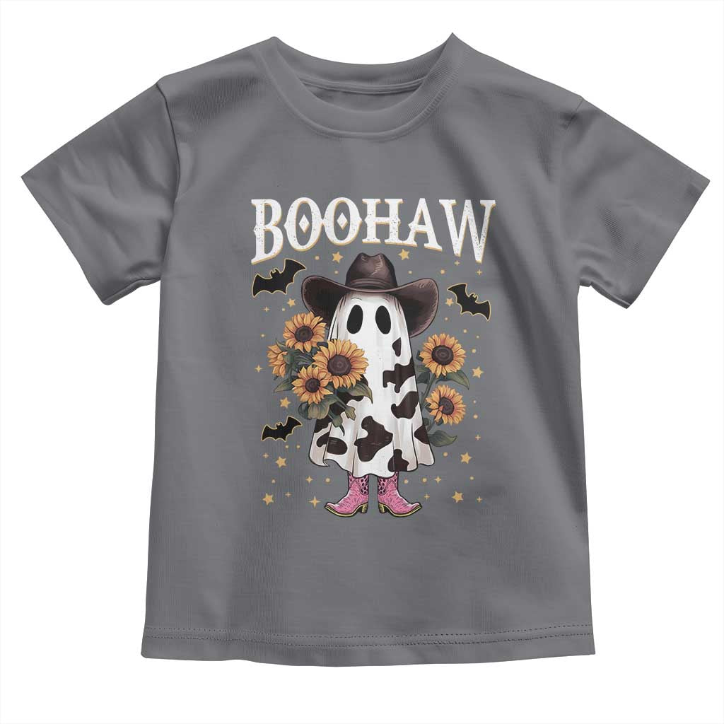 Funny Boohaw Halloween Western Cowboy Ghost Toddler T Shirt TS11 Charcoal Print Your Wear