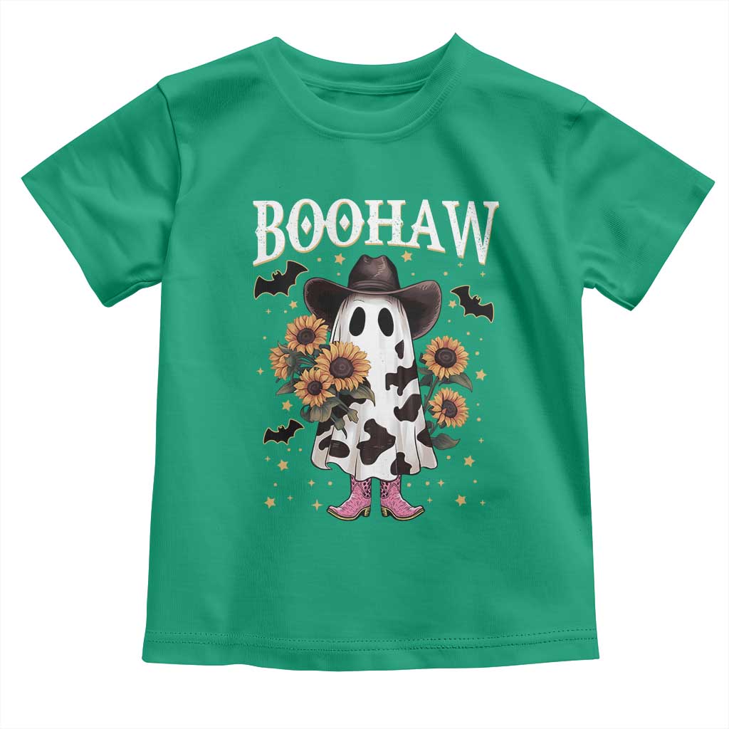 Funny Boohaw Halloween Western Cowboy Ghost Toddler T Shirt TS11 Irish Green Print Your Wear