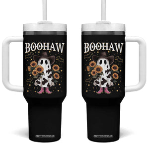 Funny Boohaw Halloween Western Cowboy Ghost Tumbler With Handle TS11 One Size: 40 oz Black Print Your Wear