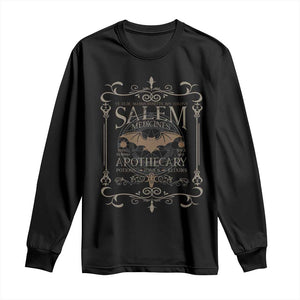 Halloween Salem Witch Long Sleeve Shirt Salem Medicines Apothecary Potions Tonics Elixirs TS11 Black Print Your Wear