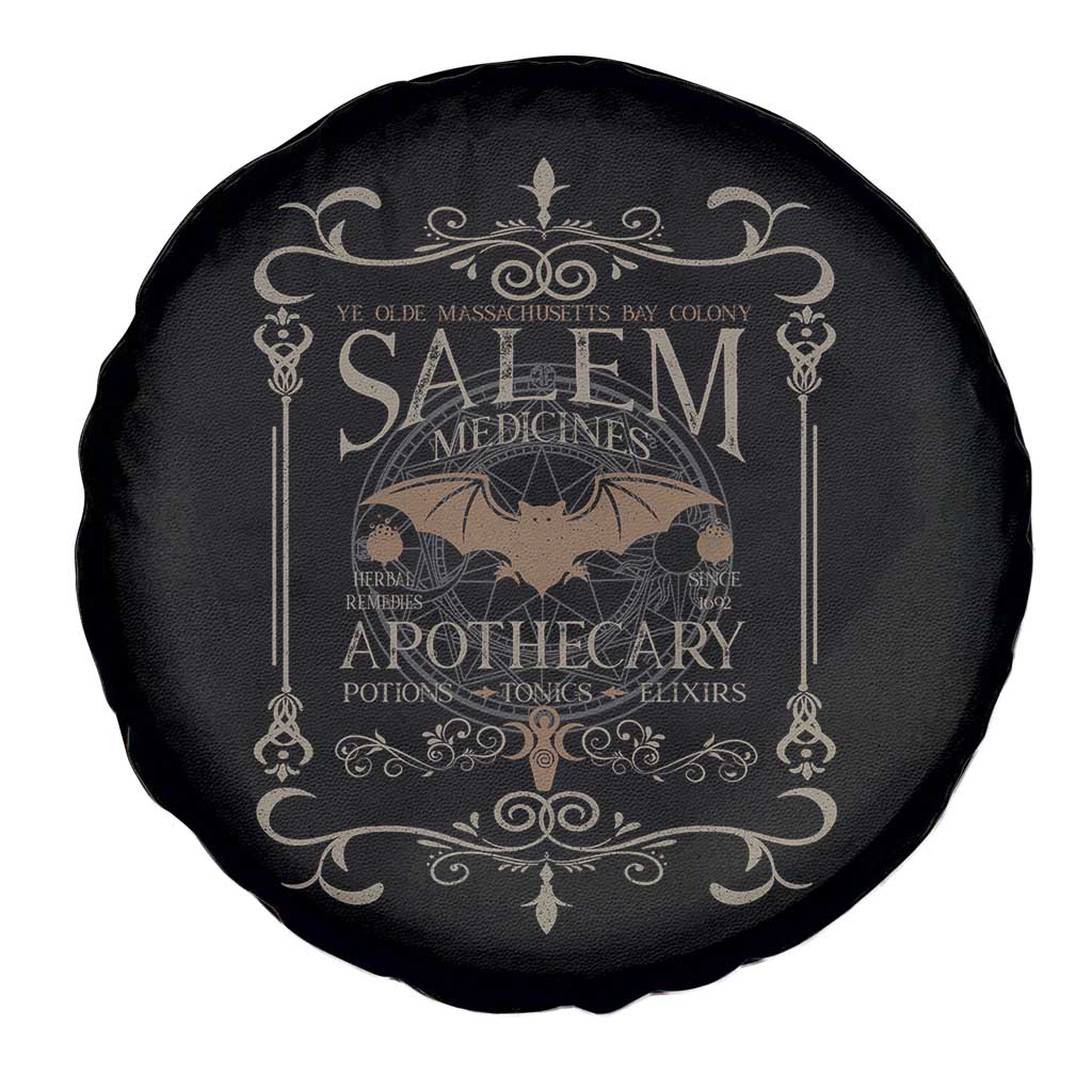 Halloween Salem Witch Spare Tire Cover Salem Medicines Apothecary Potions Tonics Elixirs TS11 Print Your Wear