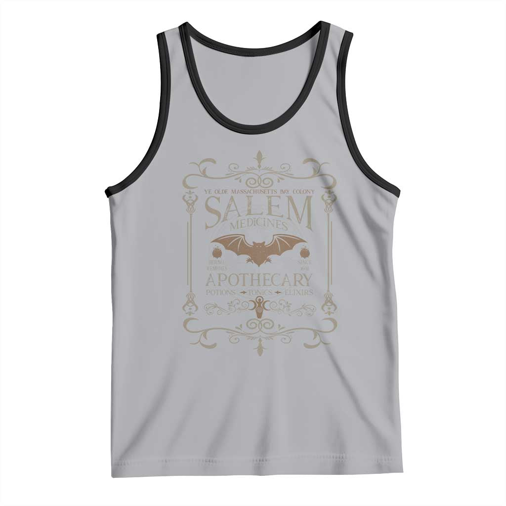 Halloween Salem Witch Tank Top Salem Medicines Apothecary Potions Tonics Elixirs TS11 Athletic Heather Black Print Your Wear