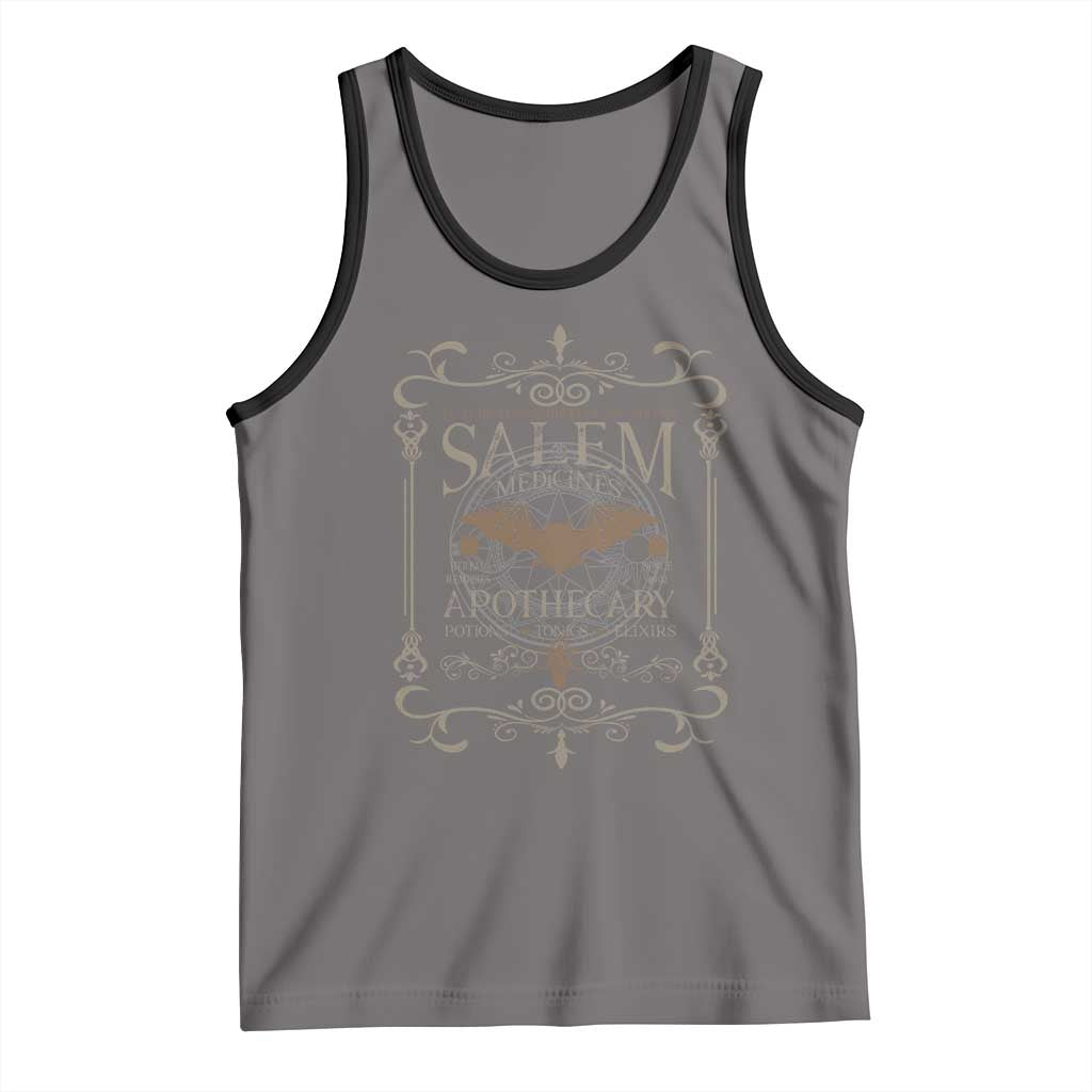 Halloween Salem Witch Tank Top Salem Medicines Apothecary Potions Tonics Elixirs TS11 Deep Heather Black Print Your Wear