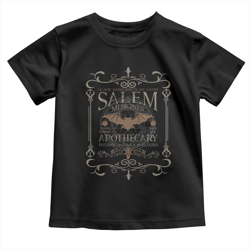 Halloween Salem Witch Toddler T Shirt Salem Medicines Apothecary Potions Tonics Elixirs TS11 Black Print Your Wear