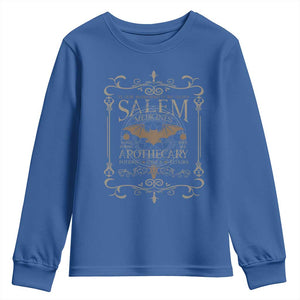 Halloween Salem Witch Youth Sweatshirt Salem Medicines Apothecary Potions Tonics Elixirs TS11 Royal Blue Print Your Wear