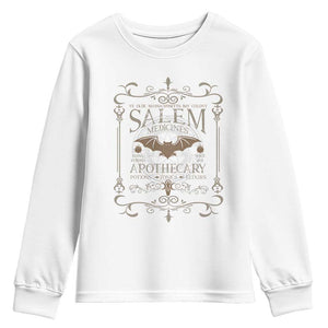 Halloween Salem Witch Youth Sweatshirt Salem Medicines Apothecary Potions Tonics Elixirs TS11 White Print Your Wear