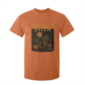 Take Me To Salem T Shirt For Kid Halloween Witch Salem Trip Black Cat Spooky Season TS11 Orange Print Your Wear