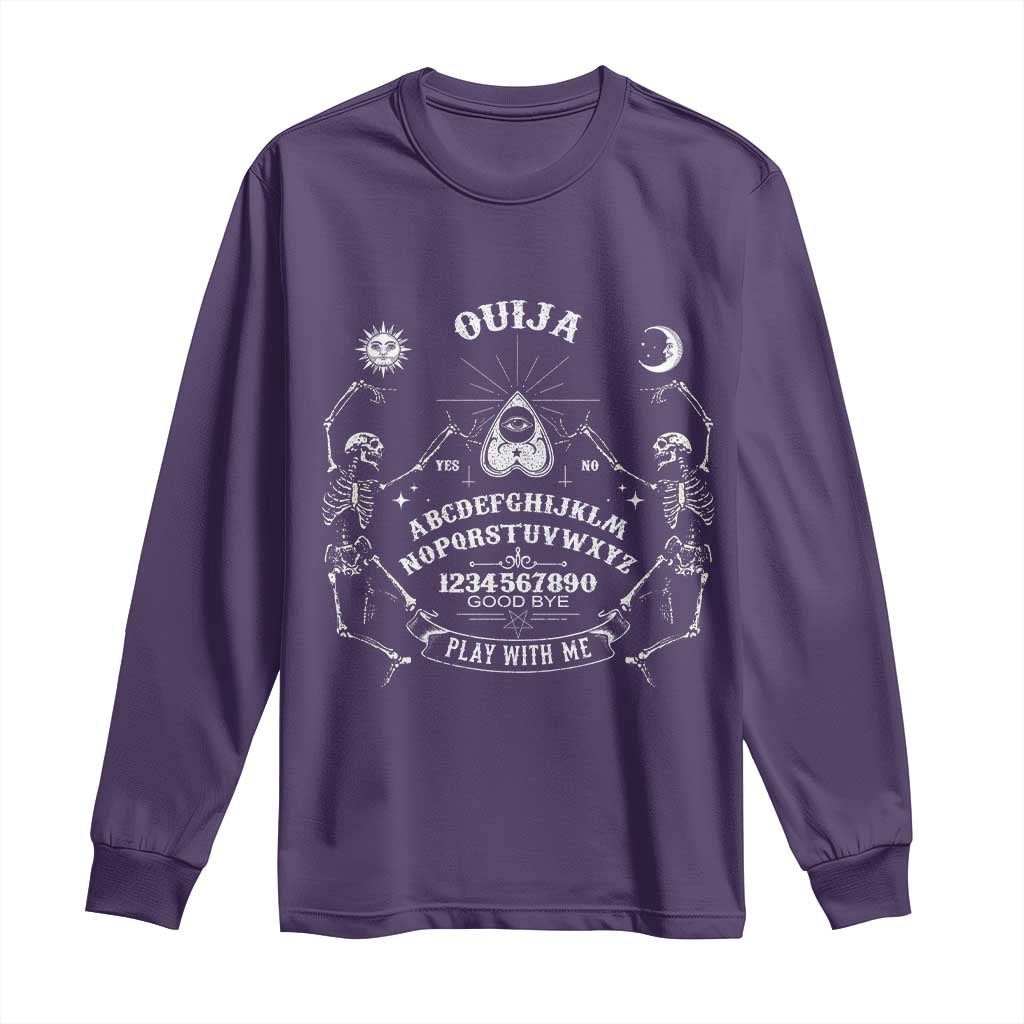 Ouija Board Spirit Board Occult Gothic Skeleton Halloween Pagan Long Sleeve Shirt TS11 Purple Print Your Wear