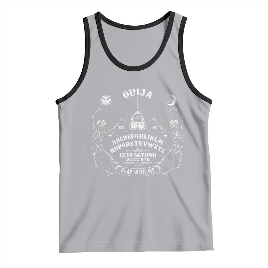 Ouija Board Spirit Board Occult Gothic Skeleton Halloween Pagan Tank Top TS11 Athletic Heather Black Print Your Wear