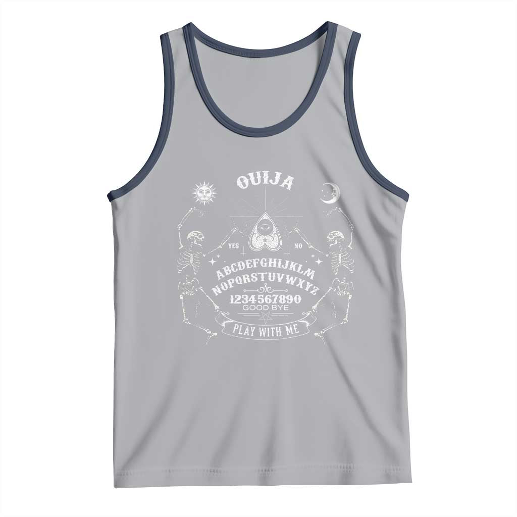 Ouija Board Spirit Board Occult Gothic Skeleton Halloween Pagan Tank Top TS11 Athletic Heather Navy Print Your Wear