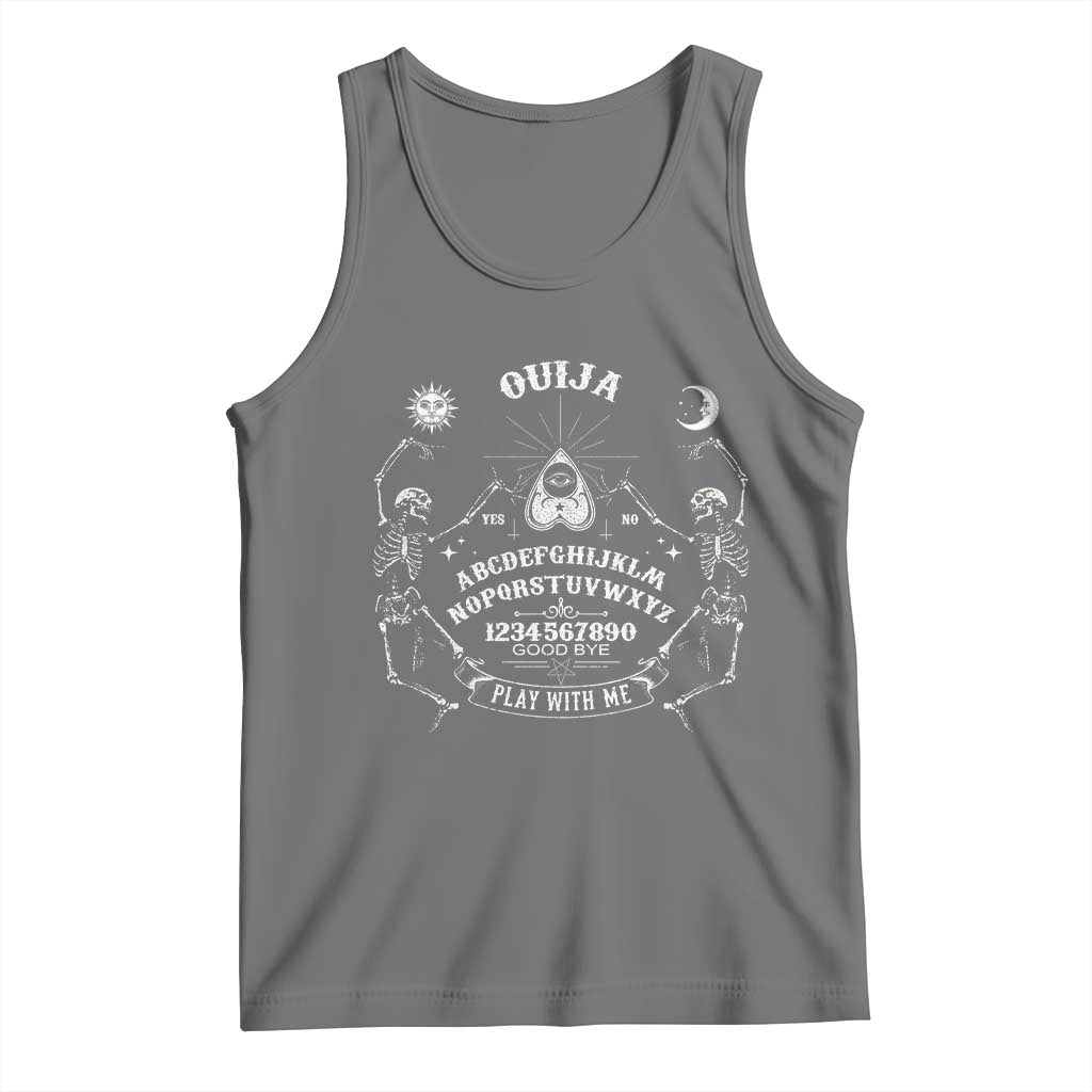 Ouija Board Spirit Board Occult Gothic Skeleton Halloween Pagan Tank Top TS11 Black Heather Print Your Wear