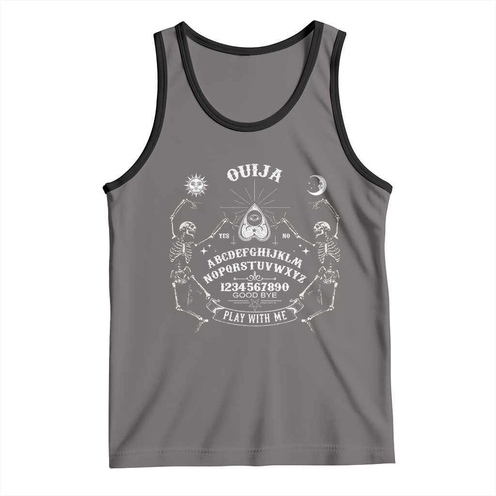 Ouija Board Spirit Board Occult Gothic Skeleton Halloween Pagan Tank Top TS11 Deep Heather Black Print Your Wear