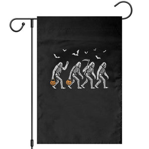 Funny Halloween Bigfoot Garden Flag Skeleton Sasquatch Jack O Lantern TS11 Black Print Your Wear