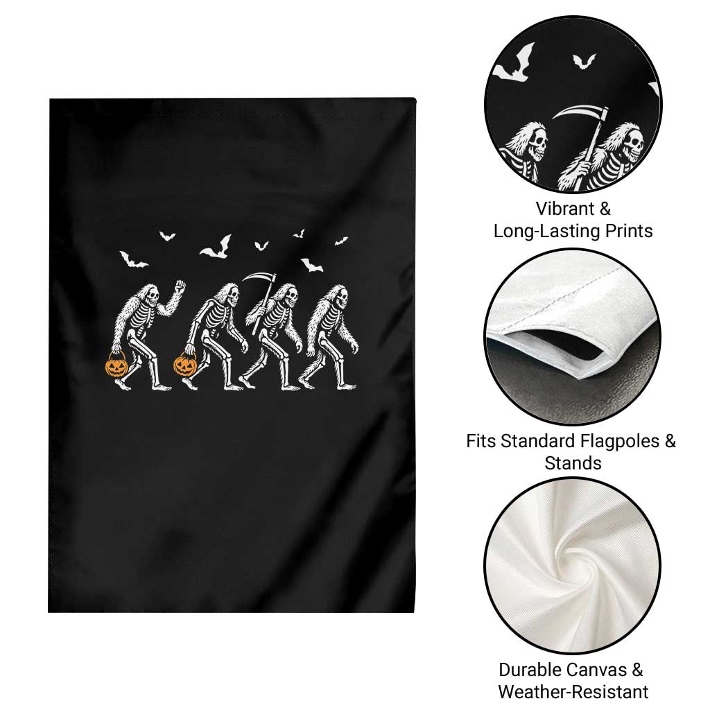 Funny Halloween Bigfoot Garden Flag Skeleton Sasquatch Jack O Lantern TS11 Print Your Wear
