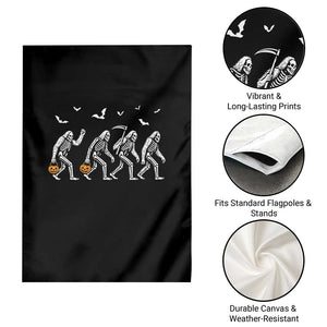 Funny Halloween Bigfoot Garden Flag Skeleton Sasquatch Jack O Lantern TS11 Print Your Wear