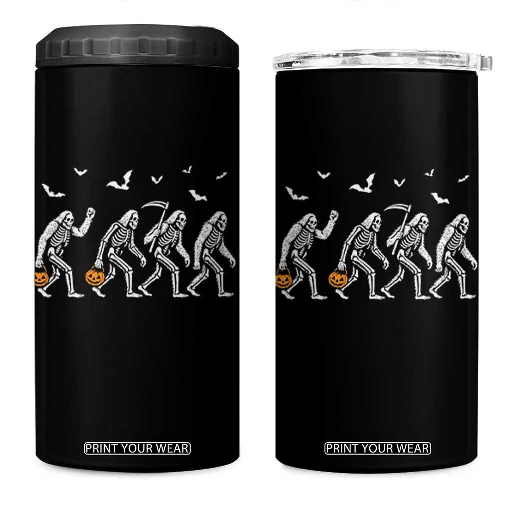 Funny Halloween Bigfoot 4 in 1 Can Cooler Tumbler Skeleton Sasquatch Jack O Lantern TS11 One Size: 16 oz Black Print Your Wear