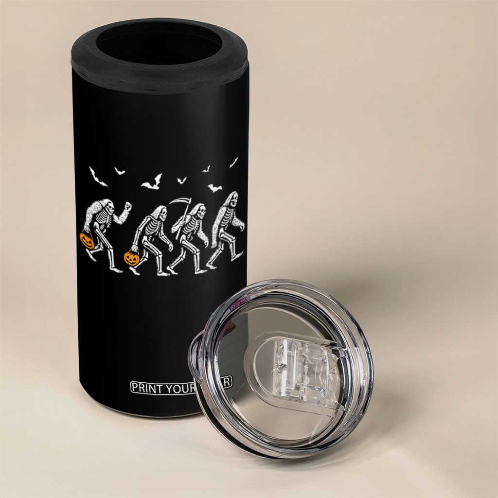 Funny Halloween Bigfoot 4 in 1 Can Cooler Tumbler Skeleton Sasquatch Jack O Lantern TS11 Print Your Wear
