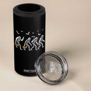 Funny Halloween Bigfoot 4 in 1 Can Cooler Tumbler Skeleton Sasquatch Jack O Lantern TS11 Print Your Wear