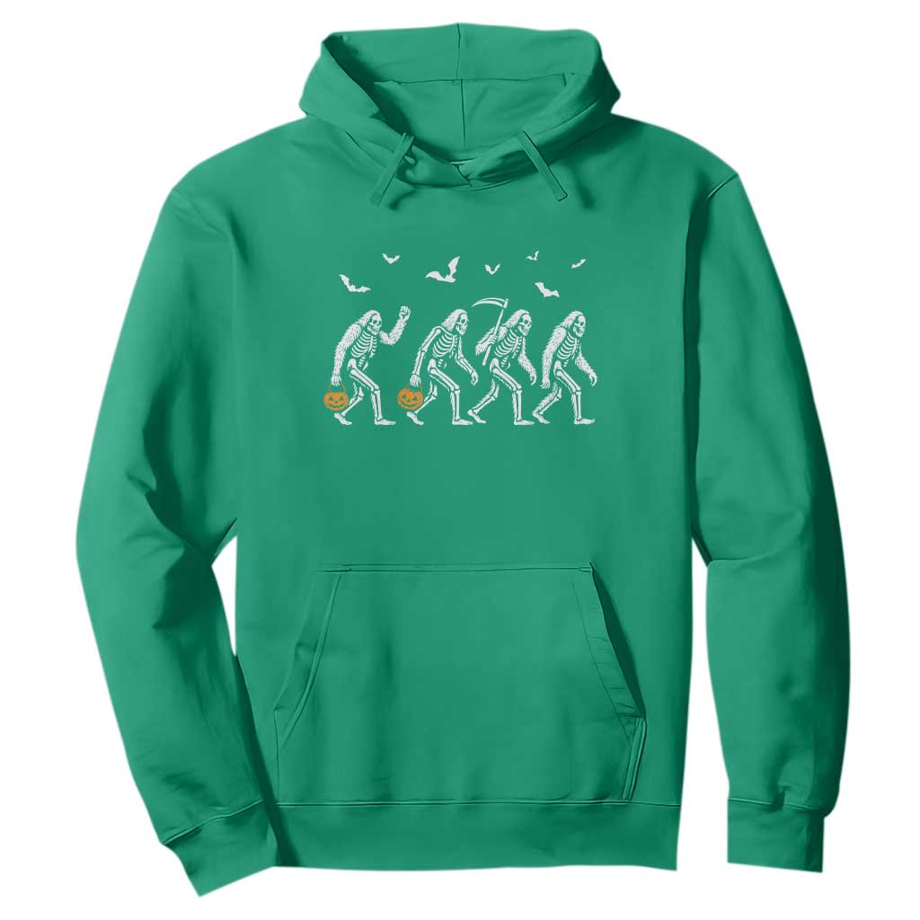 Funny Halloween Bigfoot Hoodie Skeleton Sasquatch Jack O Lantern TS11 Irish Green Print Your Wear