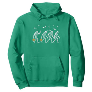 Funny Halloween Bigfoot Hoodie Skeleton Sasquatch Jack O Lantern TS11 Irish Green Print Your Wear