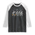 Funny Halloween Bigfoot Raglan Shirt Skeleton Sasquatch Jack O Lantern TS11 Black White Print Your Wear