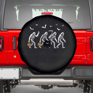 Funny Halloween Bigfoot Spare Tire Cover Skeleton Sasquatch Jack O Lantern TS11 Black Print Your Wear