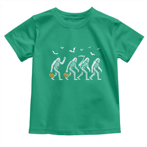 Funny Halloween Bigfoot Toddler T Shirt Skeleton Sasquatch Jack O Lantern TS11 Irish Green Print Your Wear