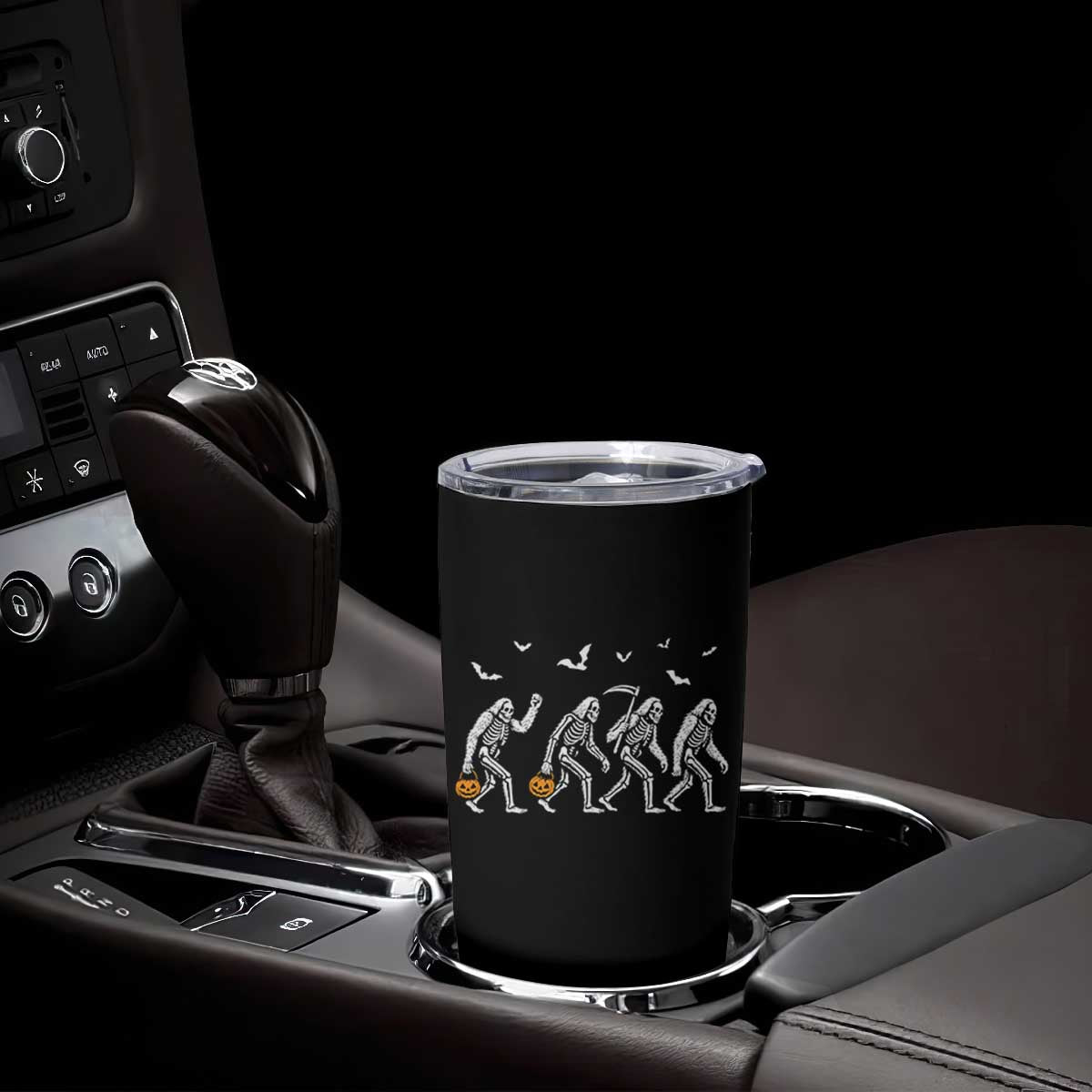 Funny Halloween Bigfoot Tumbler Cup Skeleton Sasquatch Jack O Lantern TS11 Print Your Wear