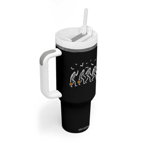 Funny Halloween Bigfoot Tumbler With Handle Skeleton Sasquatch Jack O Lantern TS11 Print Your Wear