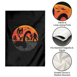 Funny Halloween Cryptid Folklore Bigfoot Alien Mothman Garden Flag TS11 Print Your Wear